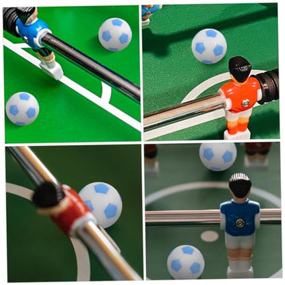 6pcs Mini Table Football Replacement Balls Foosball Game Balls for Indoor Tabletop Play Deep Green White Sky Blue White Colors