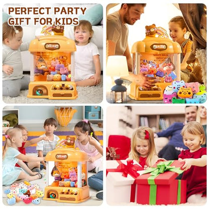 Mini Claw Machine for Kids, Arcade Game Toy for Ages 8-13, Candy Vending Toys for Girls and Boys, Electronic Claw Game Machine for Party with Lights Sound, Christmas Birthday Gifts for Ages 4+ | Candy Vending Toys with Lights & Sounds, Adjustable Volume,