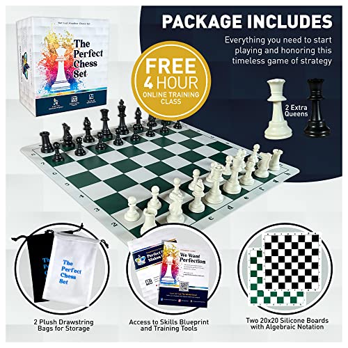 MegaChess Staunton Triple Weighted Chess Set - 3.8" King, 2 Boards, 34 Pieces, Over 2 lbs, Ages 8+ - size: Classic Heavyweight Edition