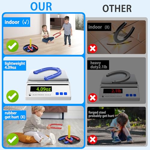 NQV Horseshoe Outside Game, Horse Shoe Game Kit, Horseshoe Set for Kids Adults. - style: indoor outdoor horseshoe set