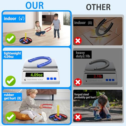 NQV Horseshoe Outside Game, Horse Shoe Game Kit, Horseshoe Set for Kids Adults. - style: indoor outdoor horseshoe set