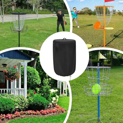 Professional Disc Golf Target Cover, Water Resistant UV Protection Practice Basket Cover, Quick Install for Indoor Outdoor Sports Gear
