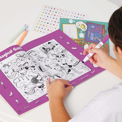 Highlights Hidden Pictures 2025 Activity Book Pack for Kids Ages 6 and Up, 4-Book Set of Travel-Friendly Screen Free Seek and Find Fun, Books Double as Coloring Books