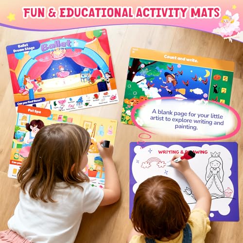 JoyCat Search and Find Activity Books, Educational Toy for Girls Ages 3-5, Preschool Learning Activities for Toddlers & Kids, Road Trip Travel Toys for Car & Airplane, Gifts for 3 4 5 6 Year Olds - style: Girl Themes