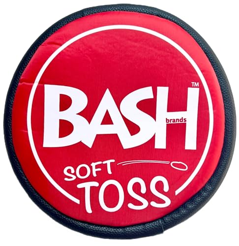 Bottle Bash Soft Toss - Soft Catch for Indoor or Outdoor Flying Disc Games - color: Red White - Soft Disc
