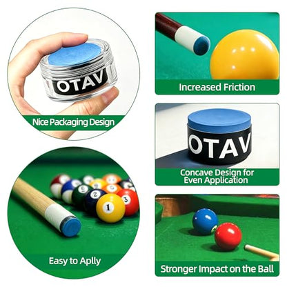 OTAVILEM Billiard Cue Chalk,Premium Pool Cue Chalk Billiard Pool Stick Chalk Billiards Chalk - color: Blue