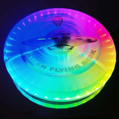 LETAO RGB Flying Disc - 38 LEDs, 12 Lighting Modes, Rechargeable, Waterproof, Lightweight & Safe for Kids & Adults