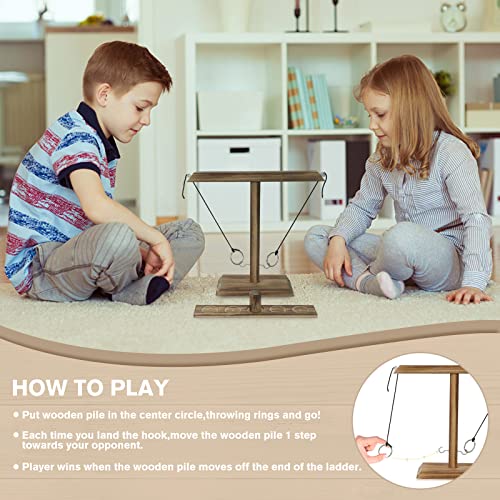 Ring Toss Games for Adults,Hook and Ring Game,Handmade Wooden Toss Game for Outdoor & Indoor Game,Yard Games,Toss Game for Bars,Home,Party Perfect White Elephant Gift for Adults - size: medium-x