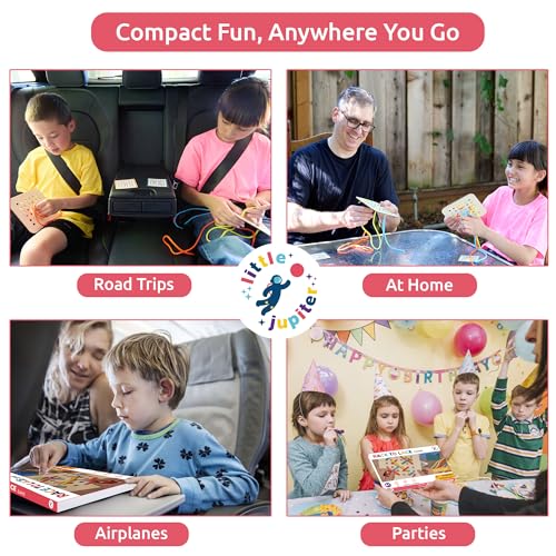 Race to Lace - Perfect Home or Travel Game for Kids and Adults - Ideal for 8-12 Years Old - Solo or 2+ Players for for 4+ Years & Up for Car, Airplanes, Road Trips - Family & Kids