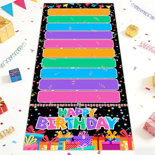 Happy Birthday Can Rolling Game, DIY Custom Reward Props for Boys Girls | Write your own colorful rewards & punishments | Fun indoor outdoor birthday party game supplies for family gatherings - color: colorful03