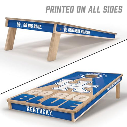 YouTheFan NCAA 2' x 4' Slogan Series Professional Wood Cornhole Game with Logo Bags - color: Kentucky Wildcats