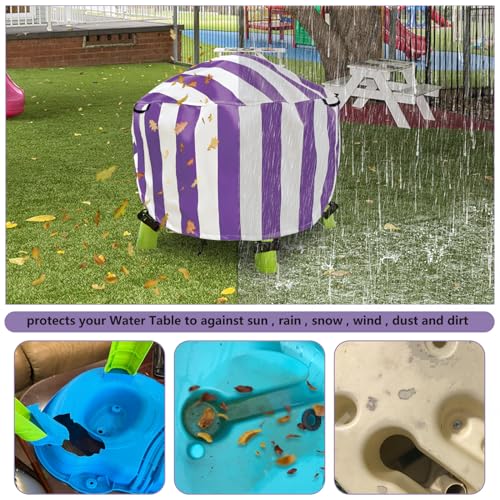 Water Table Cover Spiralin' Seas Waterpark Outdoor Sand Water Play Table Cover 34X34X18 inch-(Cover only)-Purple - color: Purple