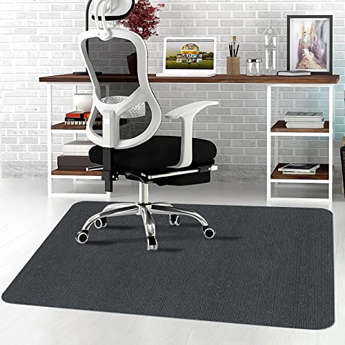 Office Chair Mat for Hardwood & Tile, 47" x 35" Gaming Rolling Floor Mat - Anti-Slip Floor Protector Rug for Home/Office - color: Grey