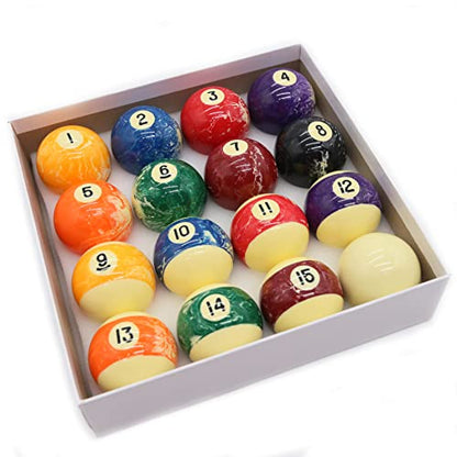CUEELF Billiard Ball Set 2-1/4 Inch 16 Balls for Pool Tables Professional Pool Balls