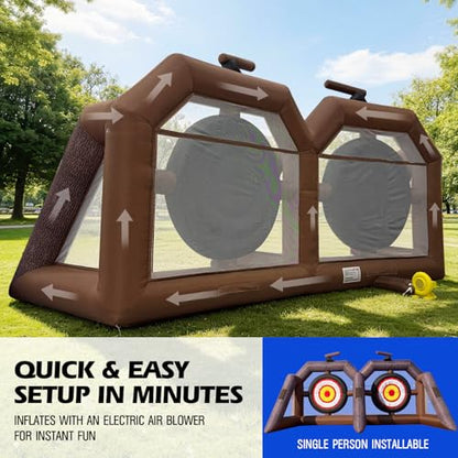 OZIS Inflatable Axe Throwing Game ，Inflatable Ball Toss Target Dart Board for Backyard School Team Birthday Party Events Outdoor Indoor - size: Double Target
