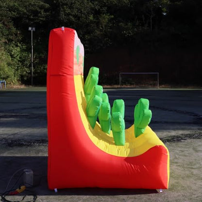 4 in 1 Inflatable Carnival Game Inflatable Sport Games Multi Sports Play Ring Toss Basketball Hoop Game for School Playground/Family/Team - style: Western hoop