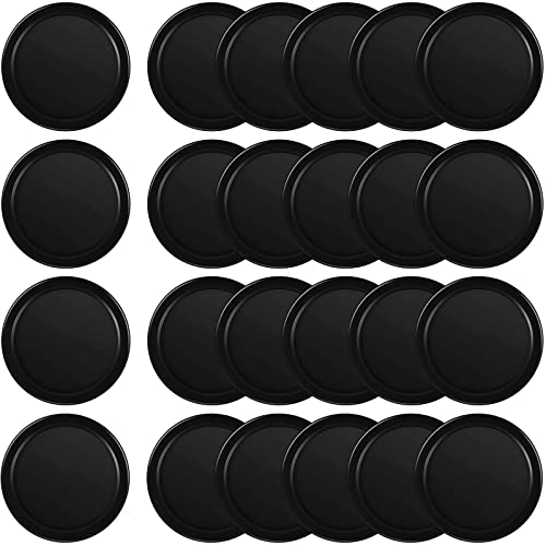 Coopay 24 Pieces Home Air Hockey Pucks 2.5 Inch Heavy Replacement Pucks for Game Tables Equipment Accessories, 12 Grams - color: Black