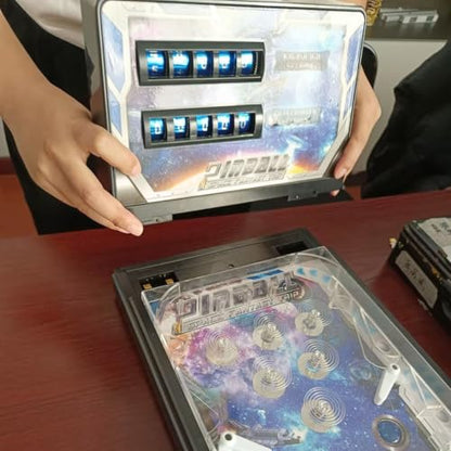 Tabletop Pinball Machine Game 42x27x24.5 Cm Mini Pinball Machine Toys with Lights and Sounds, Retro Arcade Machine Electronic Pinball Ball Shooting Game Machin