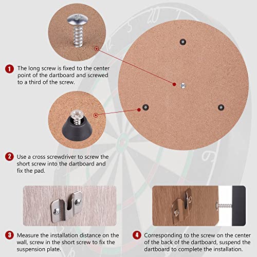 CyeeLife Dartboard Bracket Hanging Dartboards for Steel Dart Games