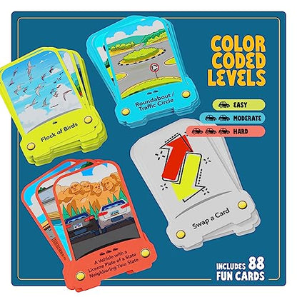 Mini Explorer Road Rally Travel Scavenger Hunt Card Game for Kids - Roads Trip Car Games & Activities Must Haves Essentials - Eye Hide & Seek Found Spy Summer Camping Toys Ages 5 6 7 8 9 10 11 12