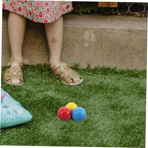 3Pcs Wooden Croquet Balls Outdoor Game for Boys Promotes Hand Eye Coordination Family Fun for Backyard Lawn Activities
