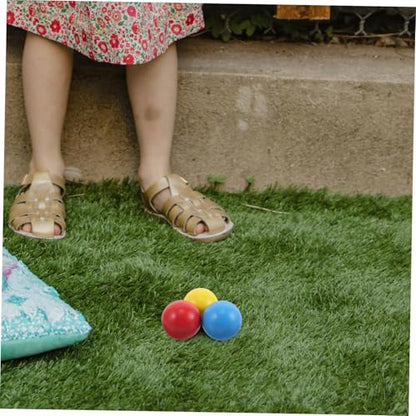 3Pcs Wooden Croquet Balls Outdoor Game for Boys Promotes Hand Eye Coordination Family Fun for Backyard Lawn Activities