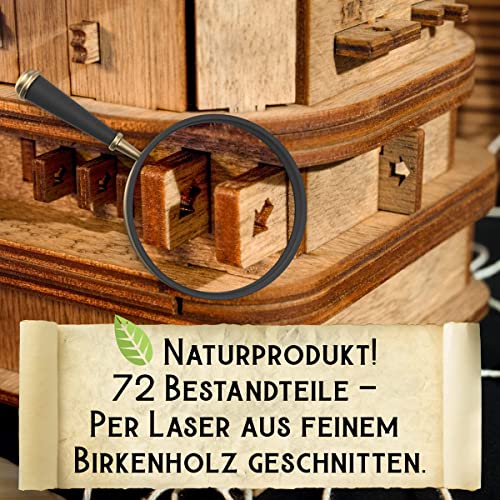 iDventure Cluebox - Davy Jones Locker - Escape Room Game - Pirate Puzzle Box - Gift Box - 3D Wooden Puzzle for Adults - Wooden Jigsaw - Brain Teaser - Birthday Gift Gadget for Men - Money Box - color: Davy Jone's Locker