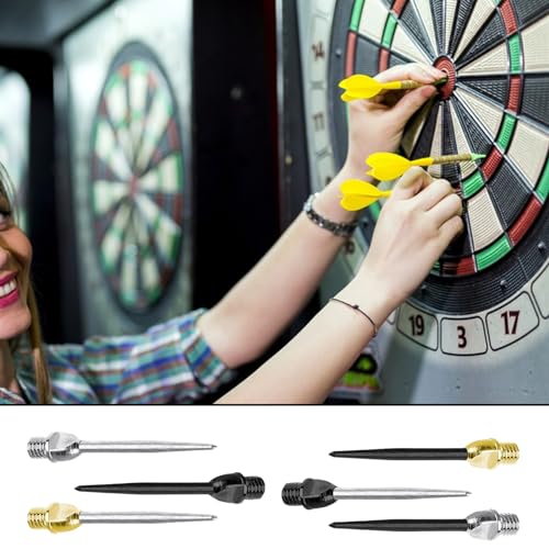 24 Pcs Dart Steel tip Converter Points with 2 Dart Sharpener, 2BA Dart Replacement Tips, Soft Dart Point Conversion Steel Transformation Dart Accessories for Metal Needel Tips Darts-2BA Screw Thread