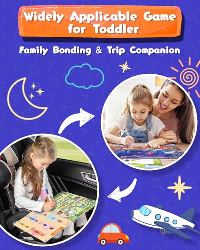 Baobrava Search and Find Book and Handwriting Practice Books Set, More Than 50+ Preschool Learning Activities for Toddler and Kids 3-8, Travel Games for Road Trip Car Airplane - style: Search & Find Book and I Can Write Book