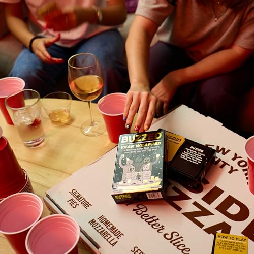 Buzzed Year Wrapped by Relatable – New Years Drinking Games That Elevate Your Holiday Party, Humorous and Conversational Games for Adults That Create a Memorable Experience - style: Buzzed Year Wrapped