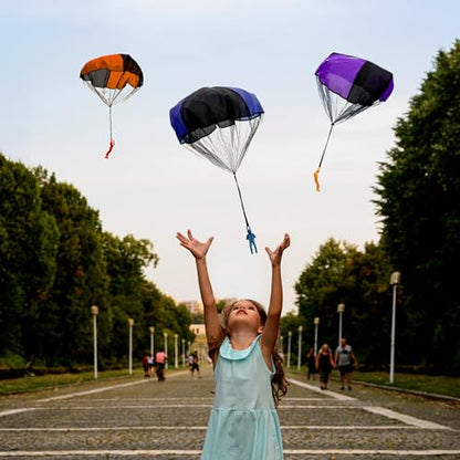 NUTTY TOYS Parachute Toys for Kids - Tangle Free Outdoor Flying Parachute Men, Top Indoor & Outside, 3 4 5 6 7 8 9 10 11 12 Year Old, Best Christmas Stocking Stuffers Idea 2026 Unique Boy & Girl Gifts - style: Indigo Blue