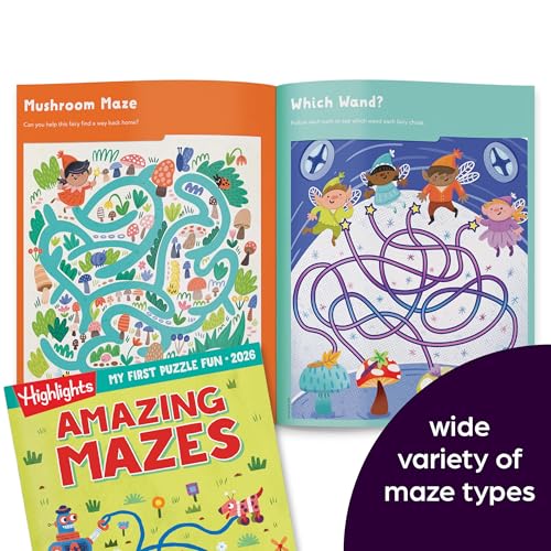 My First Puzzle Fun 2026 Activity Book Set with Mazes, Matching and More, Kids Puzzle Books for Travel, Learning and Screen-Free Play for Kids 3-6