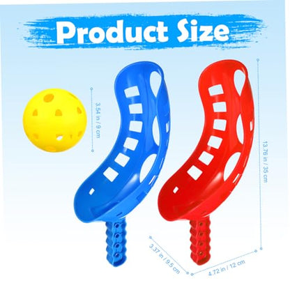 Toddmomy 3pcs Scoop Toss Ball Set for Boys and Girls Outdoor Games Beach Ball for Family Interaction Coordination Skills