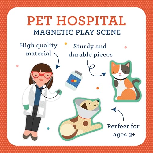 Petit Collage Mag Play Scene Pet Hospital - color: Mag Play Scene Pet Hospital