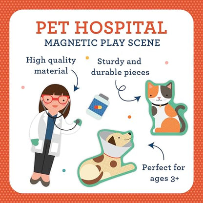 Petit Collage Mag Play Scene Pet Hospital - color: Mag Play Scene Pet Hospital