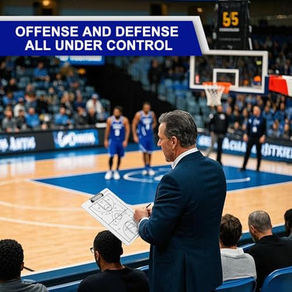 Premium Clipboard for Coaches, Durable Dry Erase WhiteBoard, Simplicity Sharpens Focus, Tactical Coaching Clip Boards, Sporting Goods Clipboards(Basketball) - style: Basketball