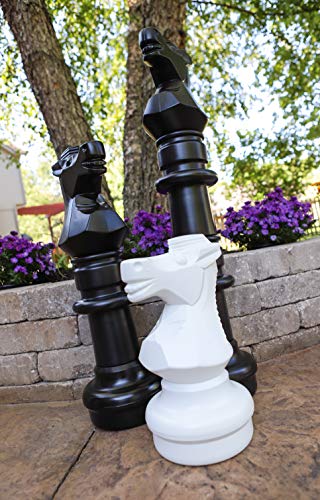 Giant Outdoor Chess Set with 25" King + Free Nylon Fabric Mat