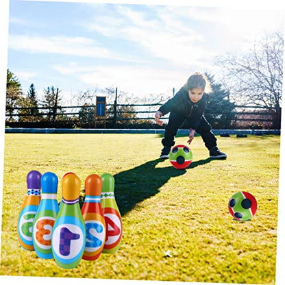 Portable Mini Bowling for Indoor and Outdoor Play Solid PU Pins with Balls Non-Toxic Sports for Family Fun and Educational Development