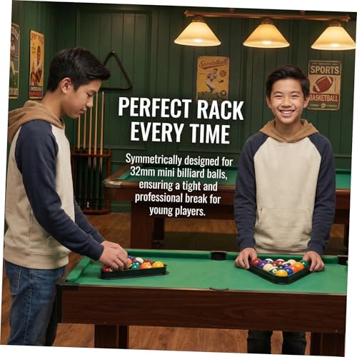 Toddmomy Mini Billiard Rack Triangle Pool Ball Rack Plastic Pool Table Accessories Compact 7.08In Billiard Triangle Frame