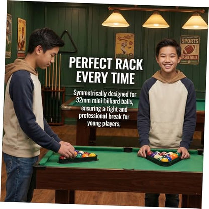 Toddmomy Mini Billiard Rack Triangle Pool Ball Rack Plastic Pool Table Accessories Compact 7.08In Billiard Triangle Frame