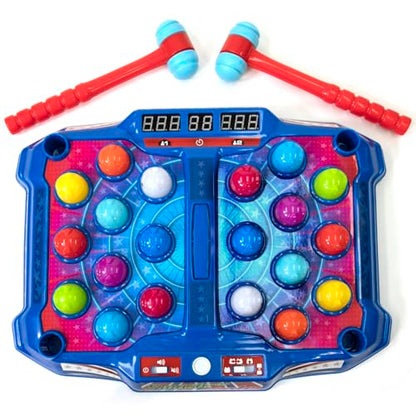 Merchant Ambassador Retro Arcade: Electronic Smash-A-Mole - Tabletop Game, Moles Light Up, 4 Playing Modes, 1-2 Players, Ages 6+ - style: Smash-A-Mole