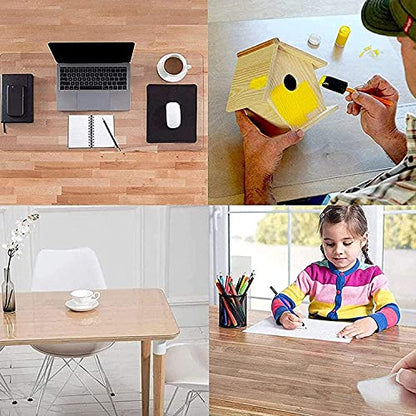Clear PVC Table Cover Protector - Waterproof, Oilproof, Easy to Clean, Wipeable Tablecloth for Kitchen, Dining, Coffee Table - 1mm Thick, 110x290cm