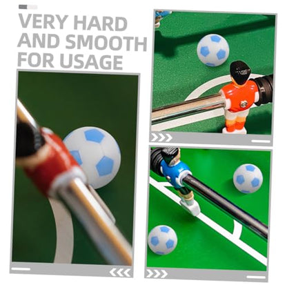 6pcs Mini Table Football Replacement Balls Foosball Game Balls for Indoor Tabletop Play Deep Green White Sky Blue White Colors