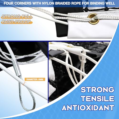 Tennis Net Outdoor Heavy Duty Professional Tennis Court Net Replacement Portable Tennis Net Nylon for Standard Tennis Courts [Includes 2 Fiberglass Dowels] - style: double-layer tennis net