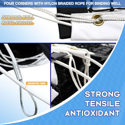 Tennis Net Outdoor Heavy Duty Professional Tennis Court Net Replacement Portable Tennis Net Nylon for Standard Tennis Courts [Includes 2 Fiberglass Dowels] - style: double-layer tennis net