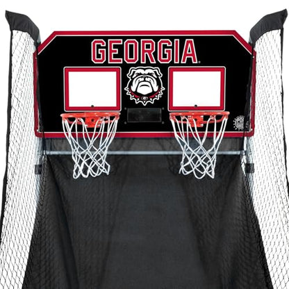 Pop-A-Shot - Home Dual Shot with NCAA Graphics l Sensor Scoring l 16 Game Modes l 7 Balls l Foldable Storage l for All NCAA Fans - style: Georgia Bulldogs