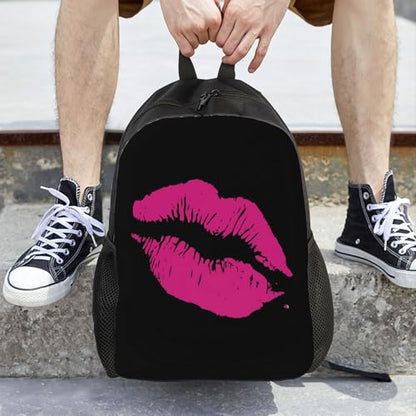Kiss Lips Front Backpacks For Men Women Book Bag Travel Hiking Camping Work Lightweight - color: Ye20