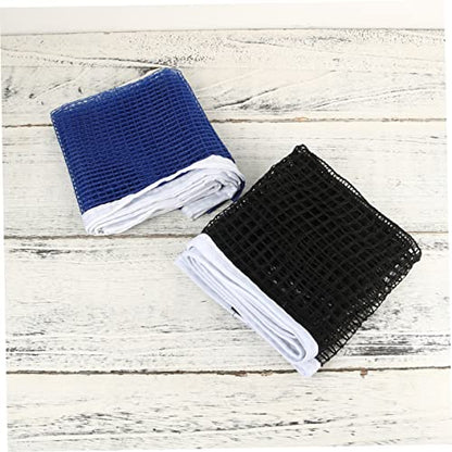 balacoo 2pcs Regulation Table Tennis Net Durable Nylon Pong Net for Use Lightweight Replacement Mesh for Home Office Classroom Play Black