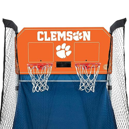 Pop-A-Shot - Home Dual Shot with NCAA Graphics l Sensor Scoring l 16 Game Modes l 7 Balls l Foldable Storage l for All NCAA Fans - style: Clemson Tigers