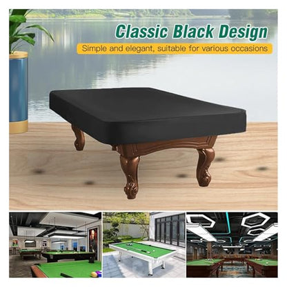 Sturdy Pool Table Cover Oxford Cloth With PVC Coating Waterproof And Silver Coated For Outdoor Ping Pong Drawstring(Small) - size: Small